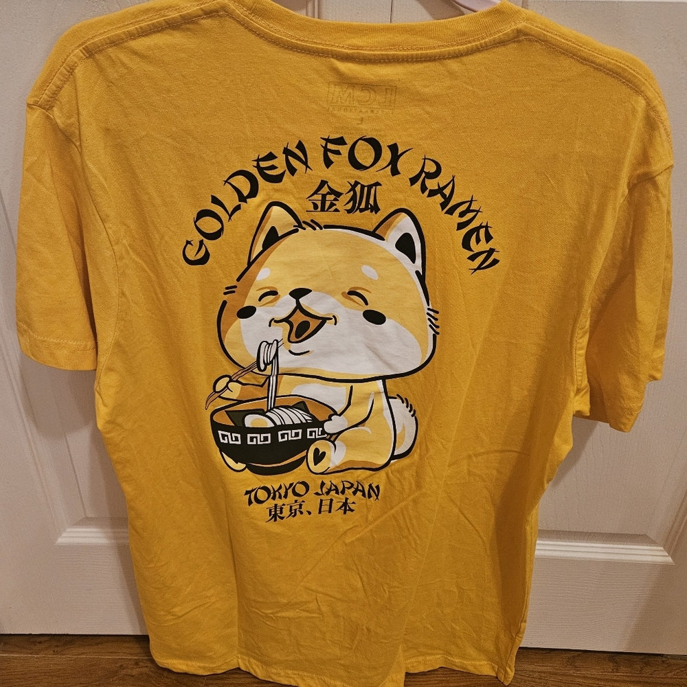 Golden Fox Ramen Noodles Tokyo Japan T-shirt, NWOT